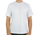 Camiseta Gola Redonda Manga Curta Unissex - Branca
