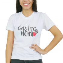 Camiseta Baby Look Feminina Gastronomia - Branca